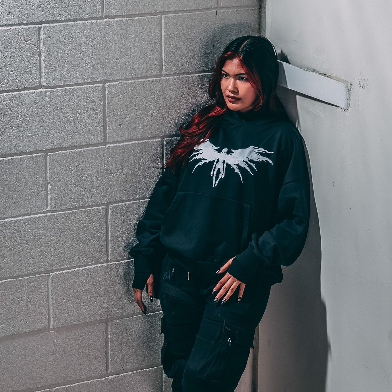 Boxy Oversized Shini Hoodie